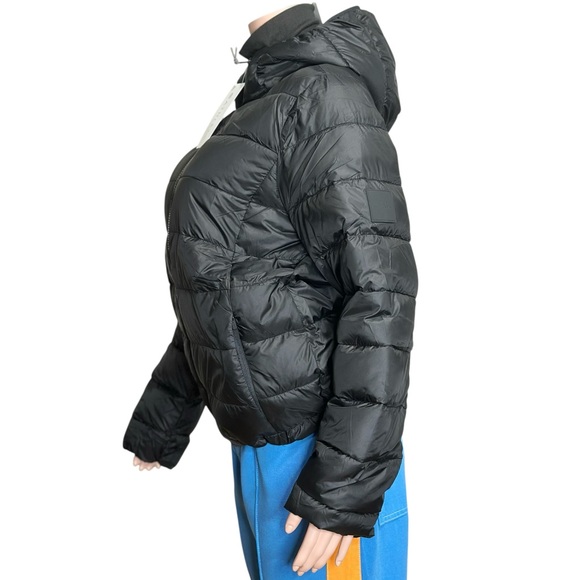 ATHLETA Aire Puffer Hooded Jacket, Black, Medium - Picture 7 of 14